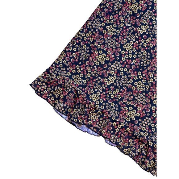 Y2K 90s No Boundaries Floral Mesh Stretchy Skirt 7/9 - Picture 3 of 7
